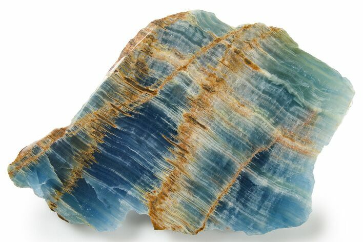 Polished Blue Calcite Slab - Argentina #264346